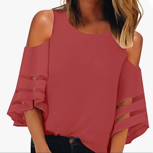 Beautiful woman v neck blouse - Picture 2 of 4